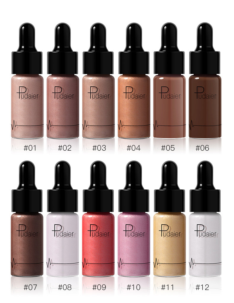 12 Color Cosmetics Liquid Highlighter Face Makeup Waterproof Custom logo Long Lasting Beauty Blingbling Private Label Custom Logo OEM (4)