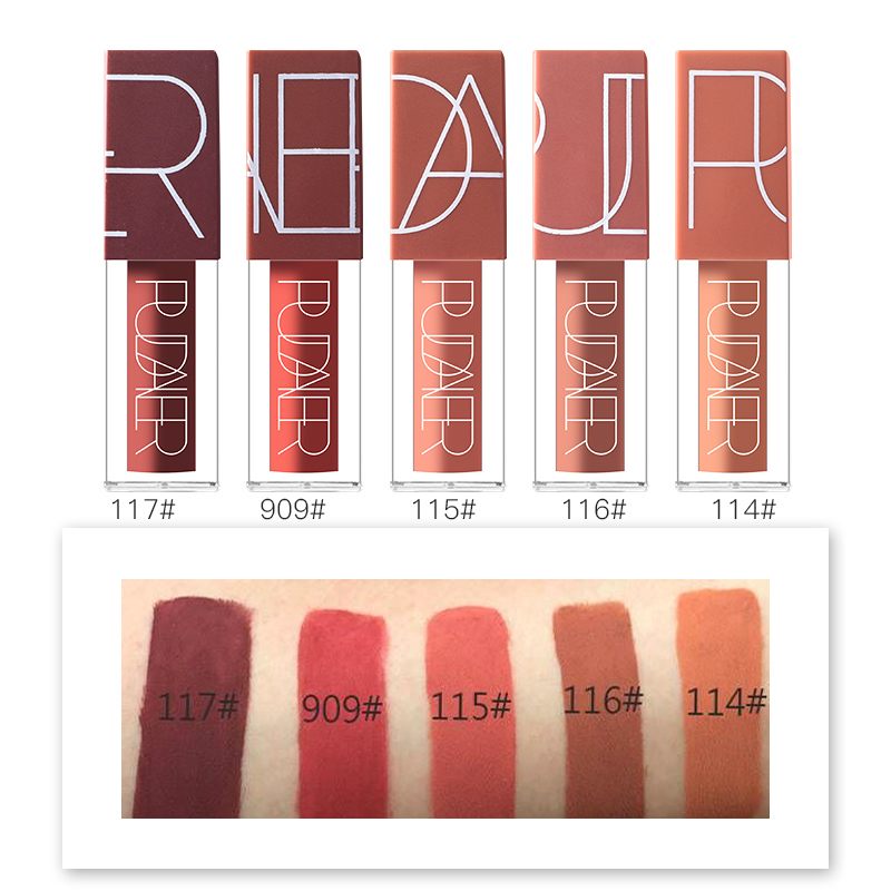 5 Colors Waterproof Long lasting Matte Liquid Lipstick Nude Colors Lip gloss (1)