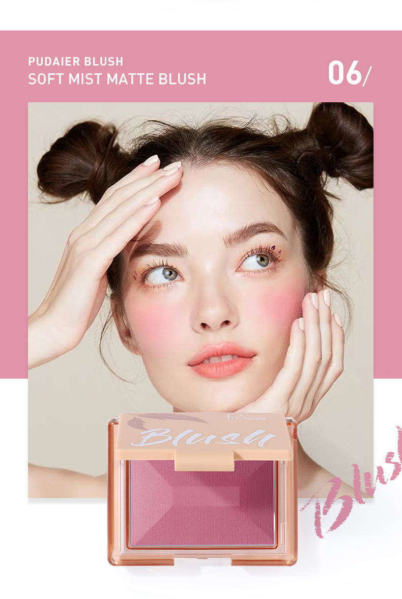 9 Colors Cheek Matte Blush Natural Compact Powder Blusher Makeup For Cheek+Lip+Eyeshadow Private Label Custom Logo OEM (8)
