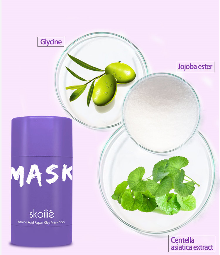 Amino Acid Repair Clay Mask Stick Pore Purifying Deep Cleansing Soothing Facial Treatment (3)