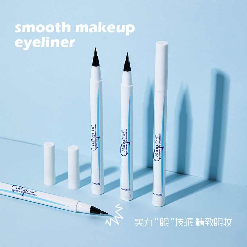 Black Long Lasting Eye Liner Pen Waterproof Eyeliner Smudge free Cosmetic Makeup Liquid Private Label Custom Logo OEM