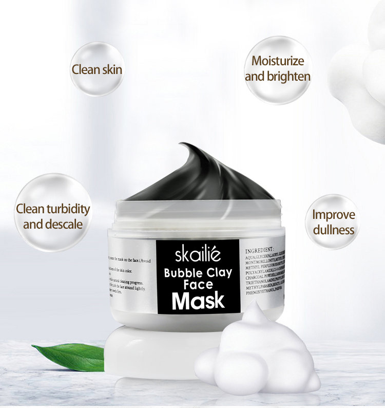 Charcoal Clay Mask Mud Mask Deep Cleansing Hydrating Pore Purifying Facial Treatment Blackhead Remover (3)