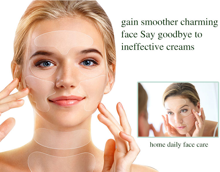 Eco-friendly Medical Grade Silicone Adhesive Anti Wrinkle Neck Décolleté Chest Forehead Pad Transparent Silicone Pad (2)