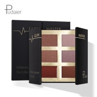  6 Colors Highlighter Powder Kit Eye shadow Palette Makeup Private Label Custom Logo OEM