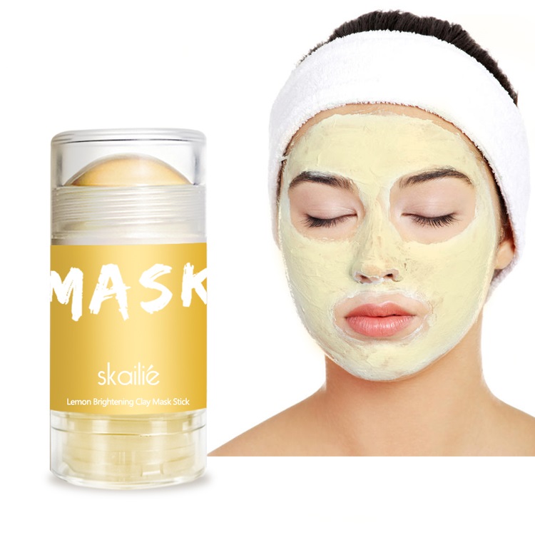 Lemon Vitamin C Brightening Clay Mask Stick Pore Purifying Deep Cleansing Brightening Revitalizing Facial Treatment (3)