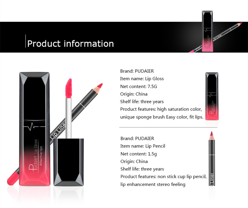 Lip gloss Liquid Lipstick Lipliner Set Private Label Custom Logo OEM (2)