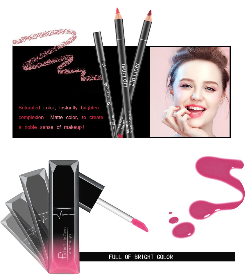 Lip gloss Liquid Lipstick Lipliner Set Private Label Custom Logo OEM (3)