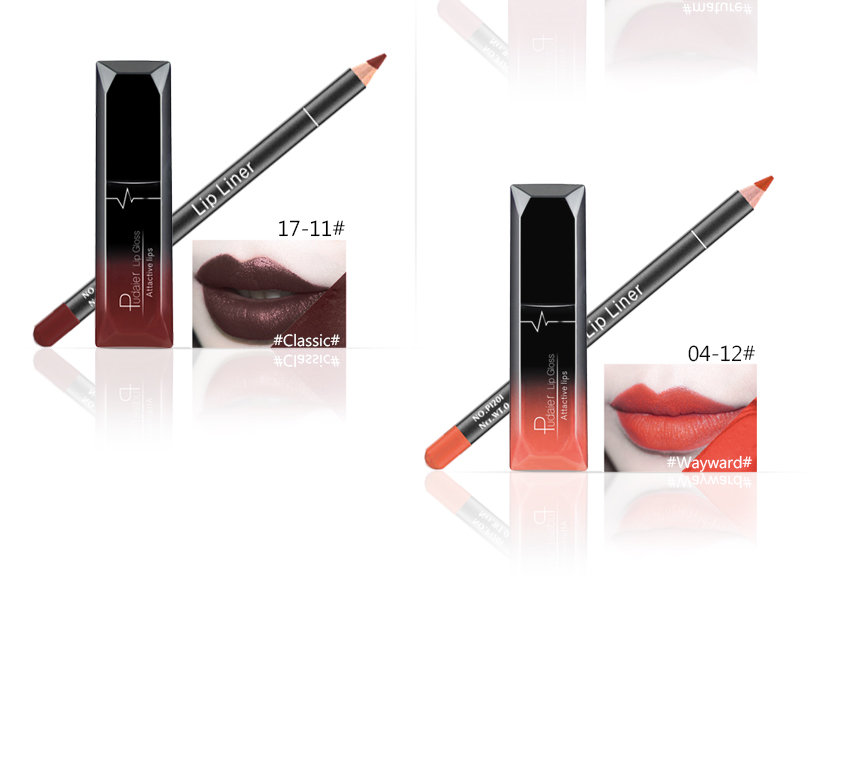 Lip gloss Liquid Lipstick Lipliner Set Private Label Custom Logo OEM (7)