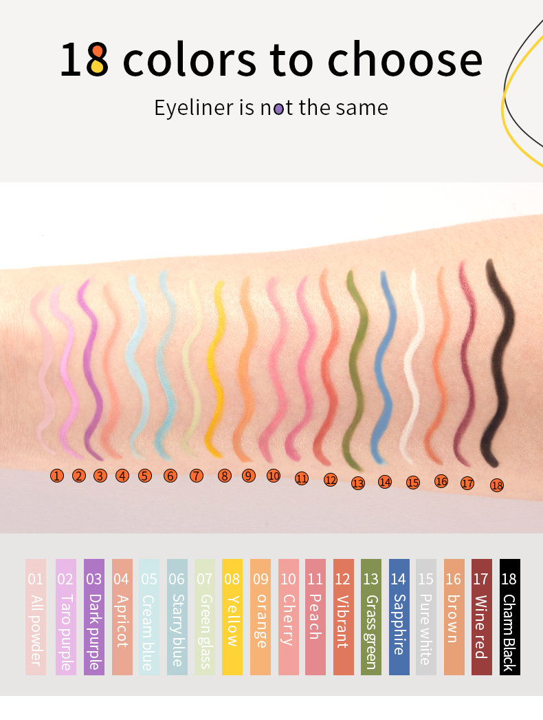 Waterproof Color Matte Gel Eyeliner Pencil Private Label Custom Logo OEM (4)