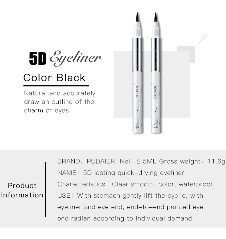 Waterproof and Smudge Free long lasting Liquid Eyeliner Black Private Label Custom Logo OEM (2)